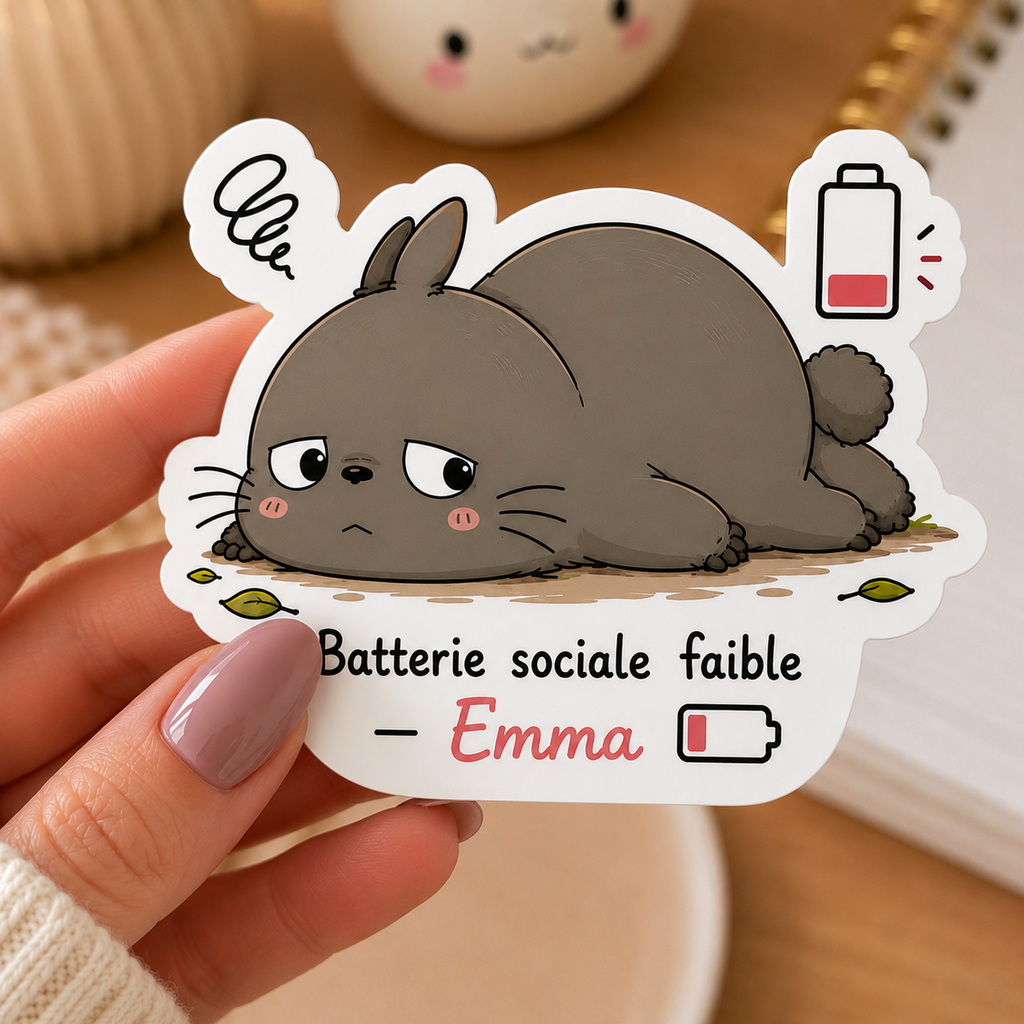 Autocollant Totoro « Invisible Aujourd'hui Jade »