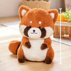 Peluche de Panda Roux Douce Orange à Détails Blancs