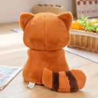 Peluche de Panda Roux Douce Orange à Détails Blancs