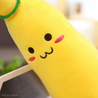 Peluche Banane Jaune à Visage Mignon