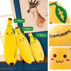 Peluche Banane Jaune à Visage Mignon