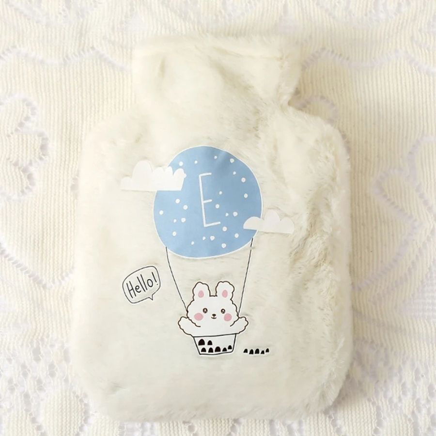 Bouillotte en Peluche Crème au Lapin en Montgolfière E