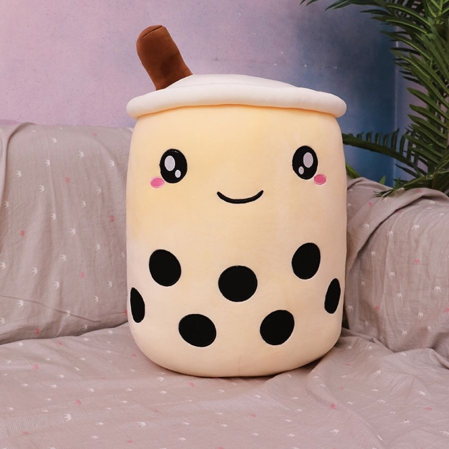 Peluche Bulle de Thé Kawaii au Visage Souriant
