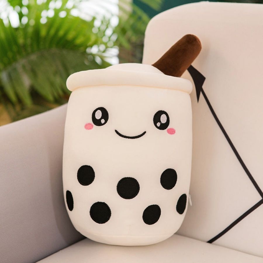 Peluche Bulle de Thé Kawaii au Visage Souriant