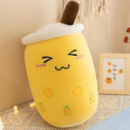 Peluche Kawaii Bubble Tea Jaune à Ananas