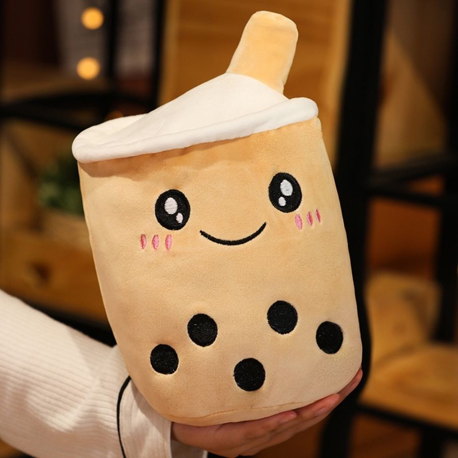 Peluche Bulle de Thé Kawaii au Visage Souriant