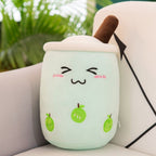 Peluche Kawaii Bubble Tea Jaune à Ananas