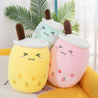Peluche Kawaii Bubble Tea Jaune à Ananas