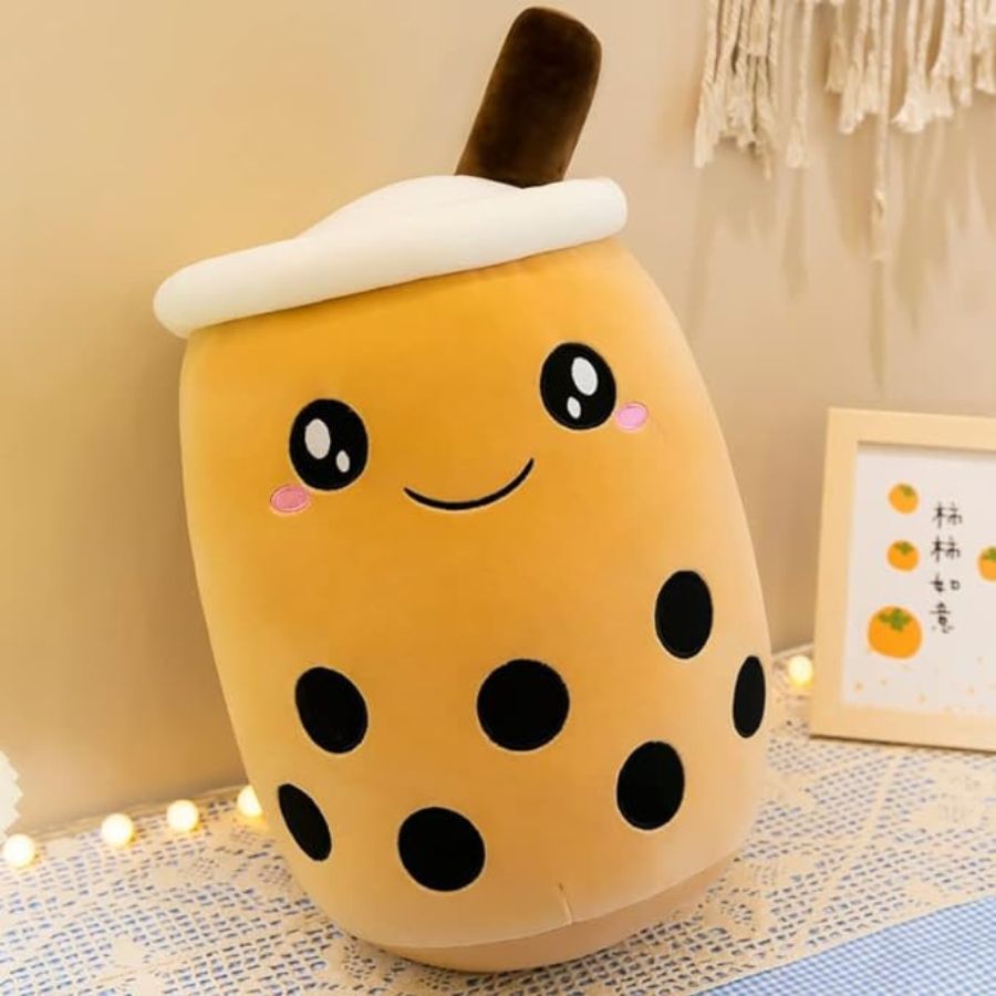 Peluche Bulle de Thé Kawaii au Visage Souriant