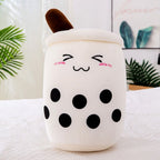Peluche Bubble Tea Brun à Visage Souriant
