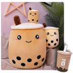 Peluche Bulle de Thé Kawaii au Visage Souriant