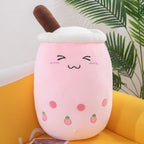 Peluche Kawaii Bubble Tea Jaune à Ananas