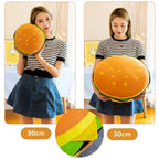 Coussin en Peluche Hamburger Original et Doux