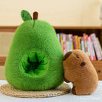 Peluche Avocat Vert et son Capybara Caché