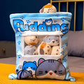 Peluche Sac de Chatons Pudding Doux