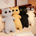 Peluche Chat Grise à Grands Yeux