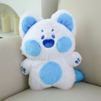 Peluche Kawaii Blanche à Joues et Ventre Roses