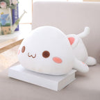 Peluche Kawaii Blanche à Oreilles Roses