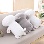 Peluche Kawaii Blanche à Oreilles Roses