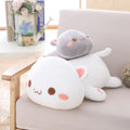 Peluche Kawaii Blanche à Oreilles Roses