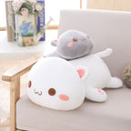 Peluche Kawaii Blanche à Oreilles Roses