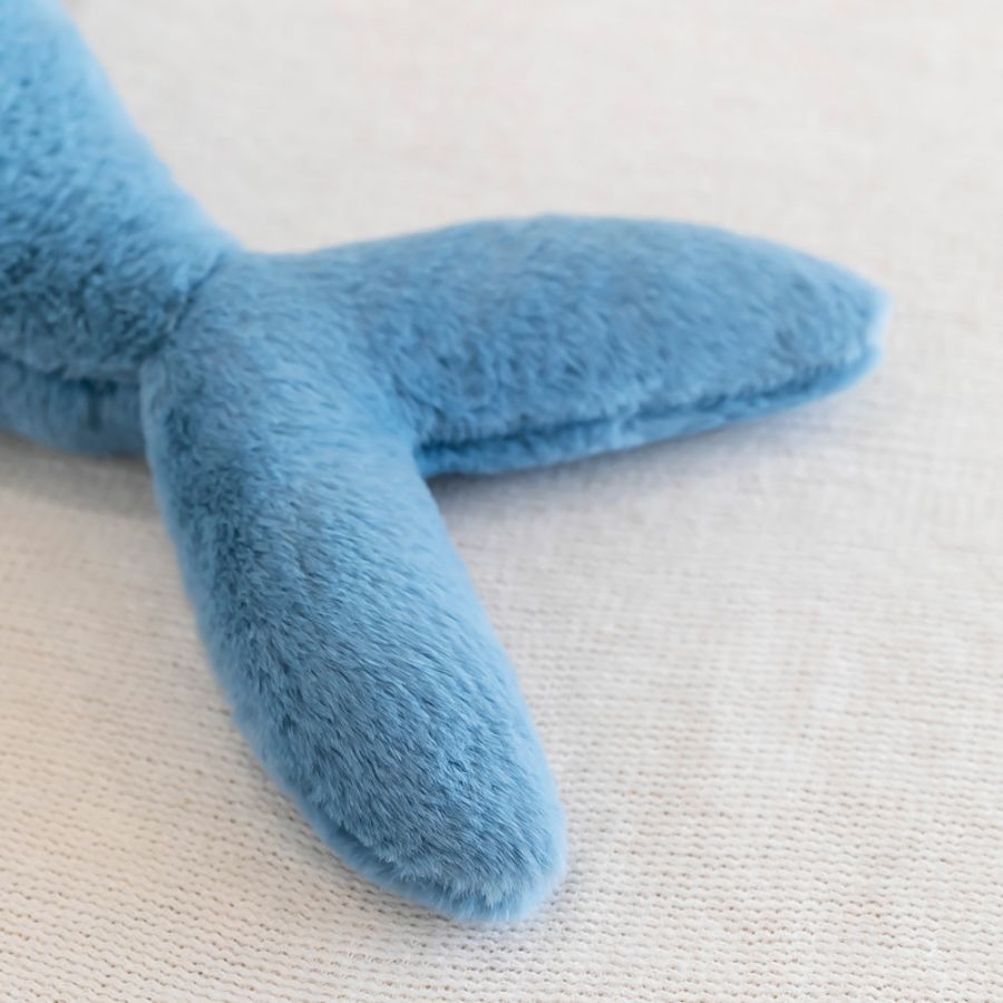 Peluche Chat Sirène Grise aux Yeux Bicolores