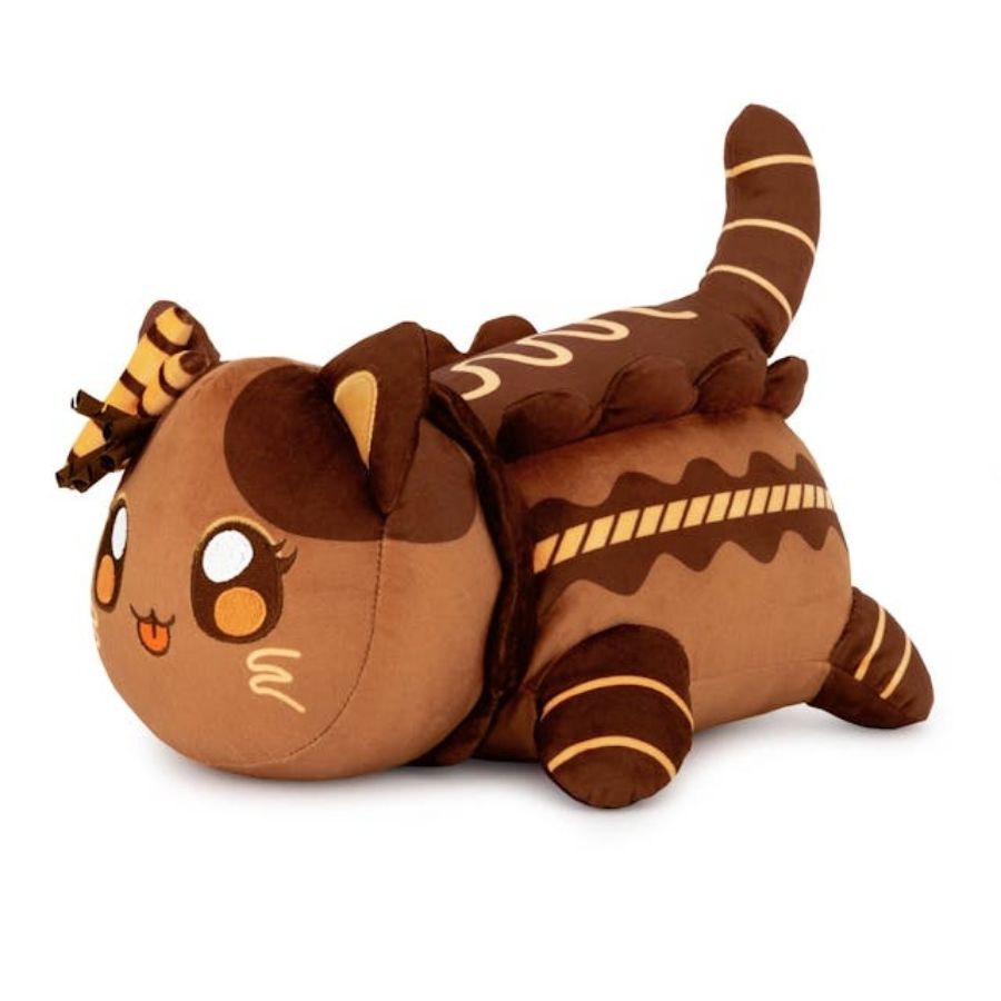 Peluche Chat Kawaii Marron Façon Chocolat