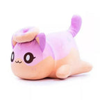 Peluche de Chat Kawaii Rose et Pêche avec Donut