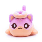 Peluche de Chat Kawaii Rose et Pêche avec Donut