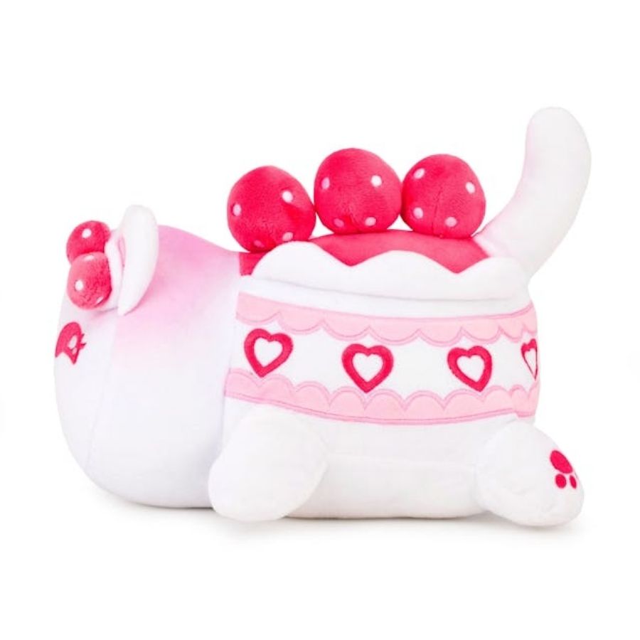Peluche Kawaii Chat Rose Fraise Milkshake