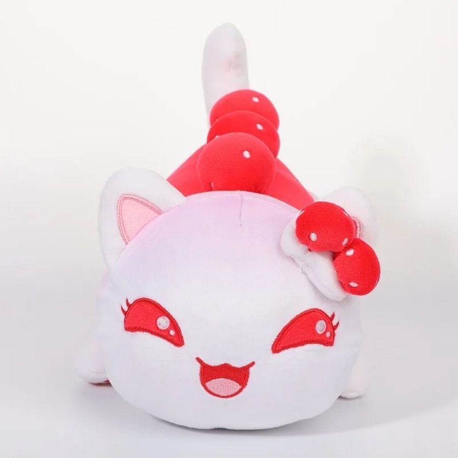 Peluche Kawaii Chat Rose Fraise Milkshake