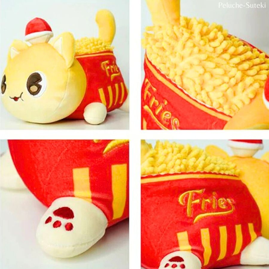 Peluche de Chat Kawaii en Frites Jaunes