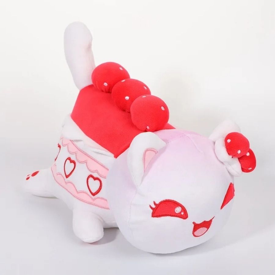 Peluche Kawaii Chat Rose Fraise Milkshake