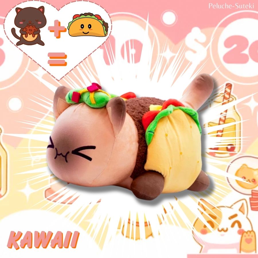 Peluche Kawaii de Chat en Taco