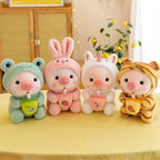 Peluche de Cochon en Grenouille Menthe à Boisson