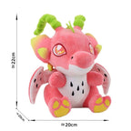 Peluche Rose Pitaya aux Cornes Vertes