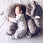 Doudou Éléphant Géant en Peluche Grise