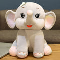 Peluche Éléphant Gris Clair avec Oreilles Irisées et Cils