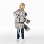 Doudou Éléphant Géant en Peluche Grise