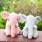 Peluche Éléphant Rose Poudré avec Yeux Brodés