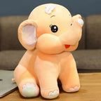 Peluche Éléphant Gris Clair avec Oreilles Irisées et Cils