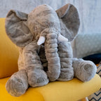 Doudou Éléphant Géant en Peluche Grise