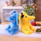 Doudou Éléphant Bleu Azur avec Joli Nœud