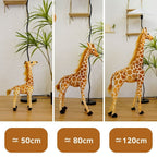 Peluche Girafe Réaliste Douce à Taches Marron