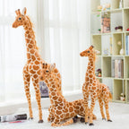 Peluche Girafe Réaliste Douce à Taches Marron