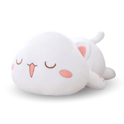 Peluche Kawaii Chat blanc dodo