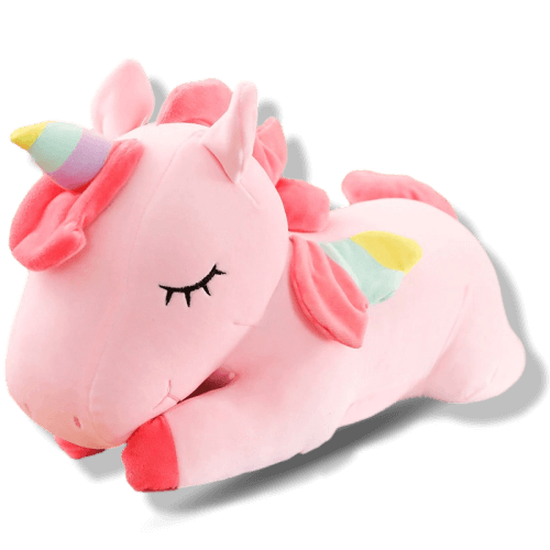 Peluche kawaii licorne rose
