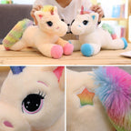 Peluche Licorne Douce Arc-en-Ciel Yeux Scintillants