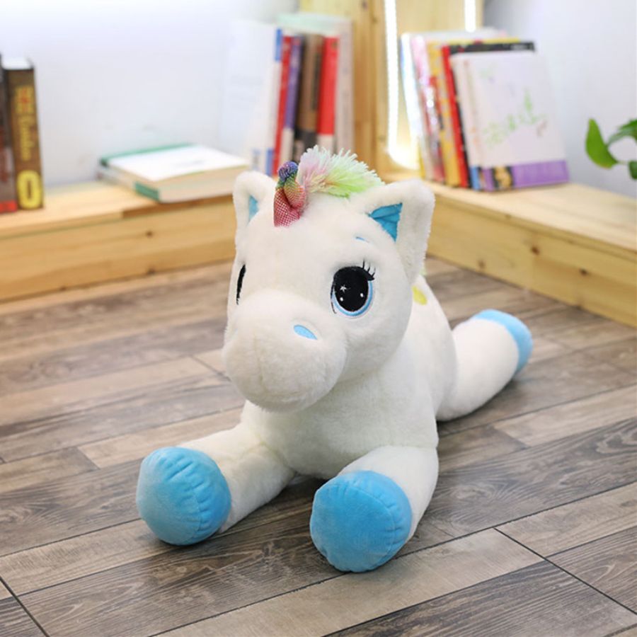 Peluche Licorne Douce Arc-en-Ciel Yeux Scintillants