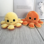 Peluche Octopus Réversible Jaune et Orange